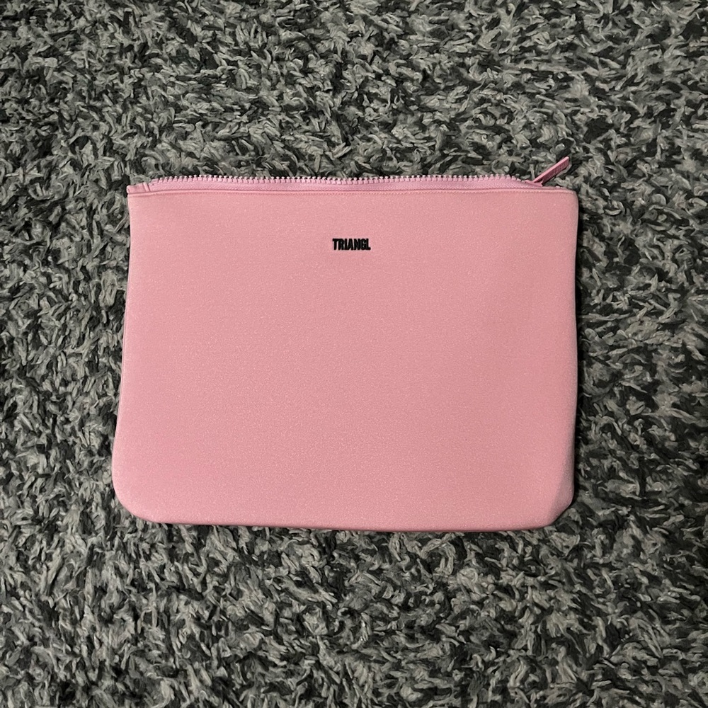 Triangl NWOT Zip Up Bikini Bag Pink